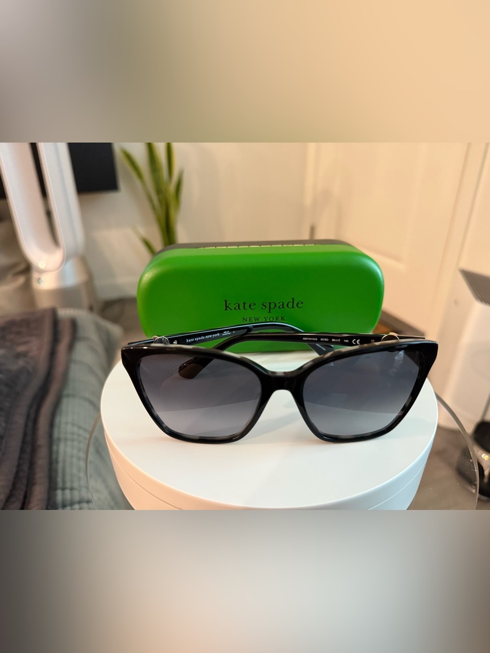 kate spade Black Cat-Eye Sunglasses with Gradient Lenses